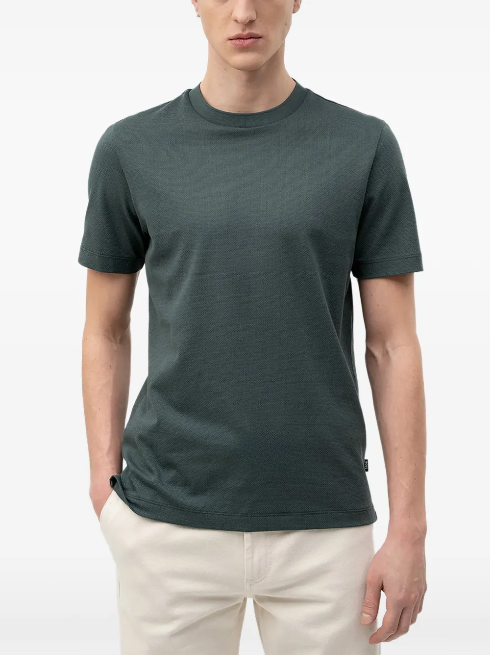 BOSS crew-neck T-shirt - Verde