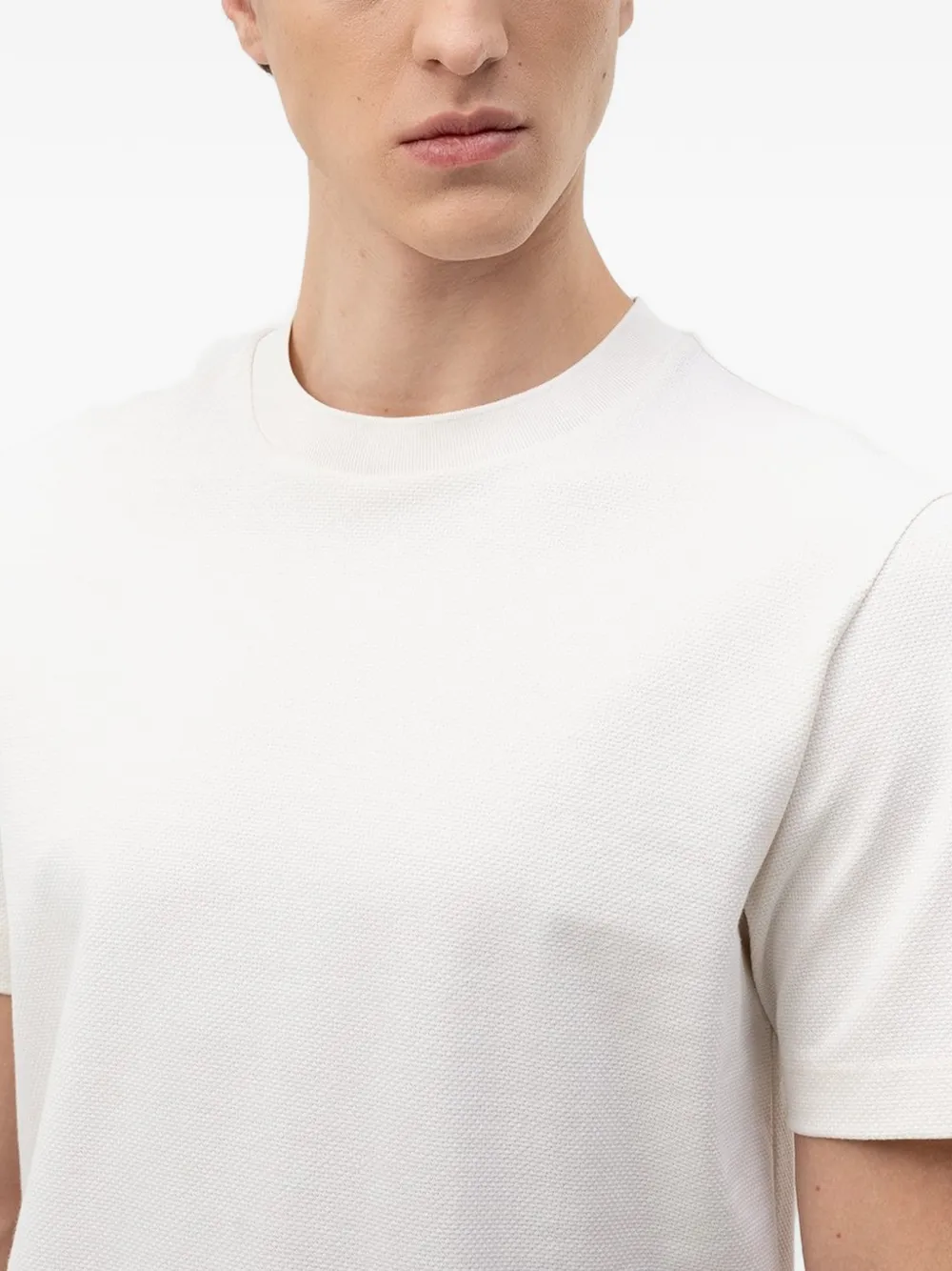 BOSS T-shirt met ronde hals Beige