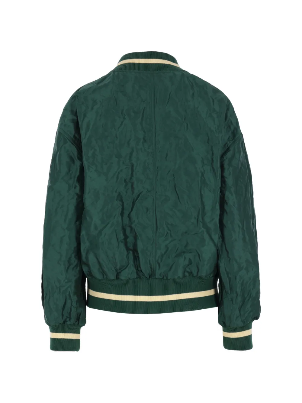  Loewe Zip Ribbed Bomber Jacket - Green 