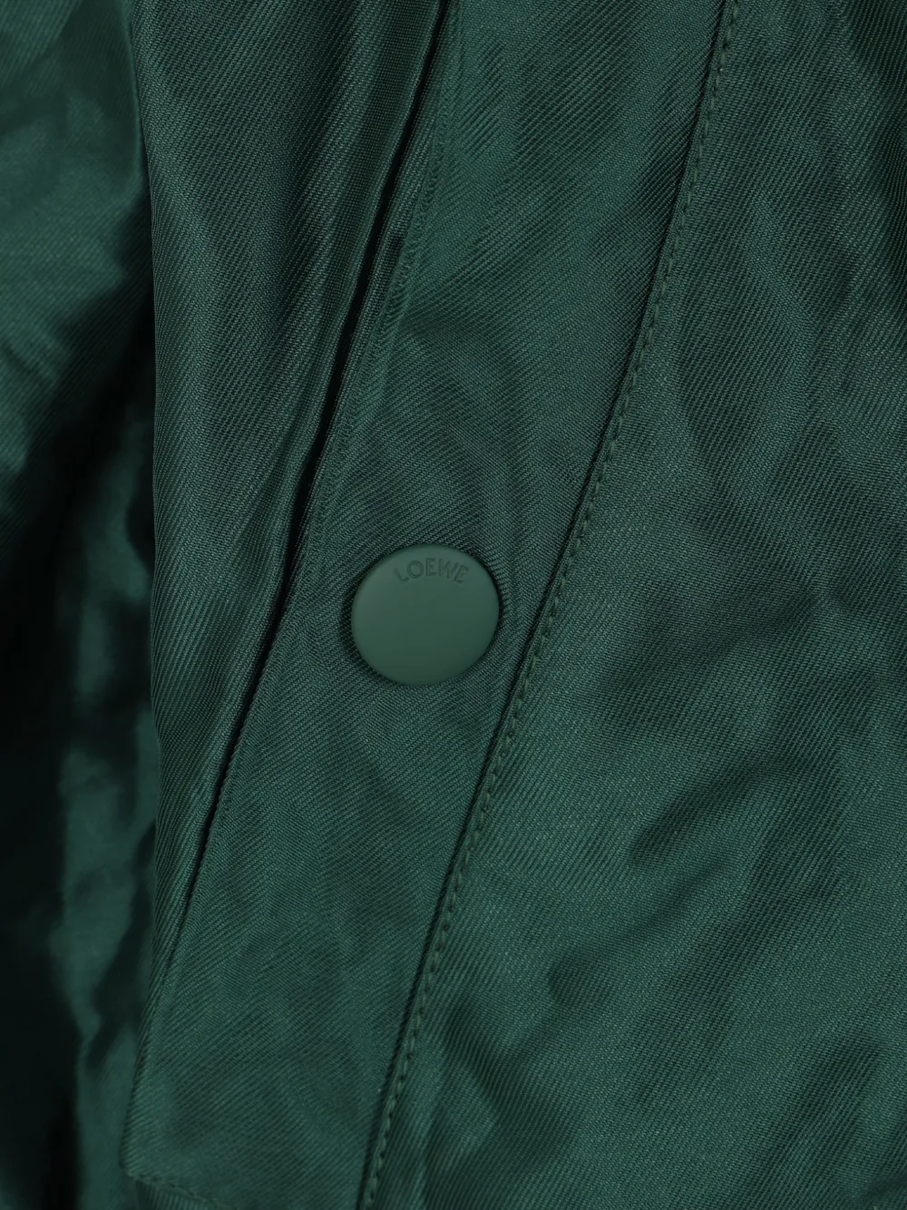  Loewe Zip Ribbed Bomber Jacket - Green 