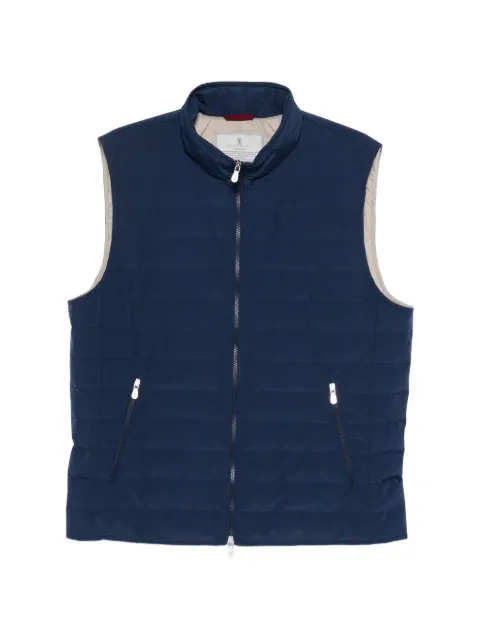 Brunello Cucinelli chaleco acolchado con cremallera