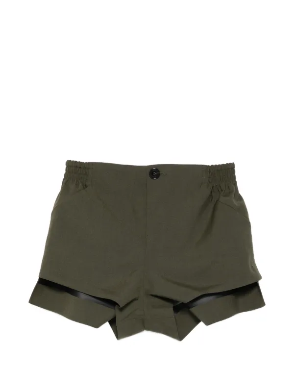 Coperni Technical Tailored Shorts in Green