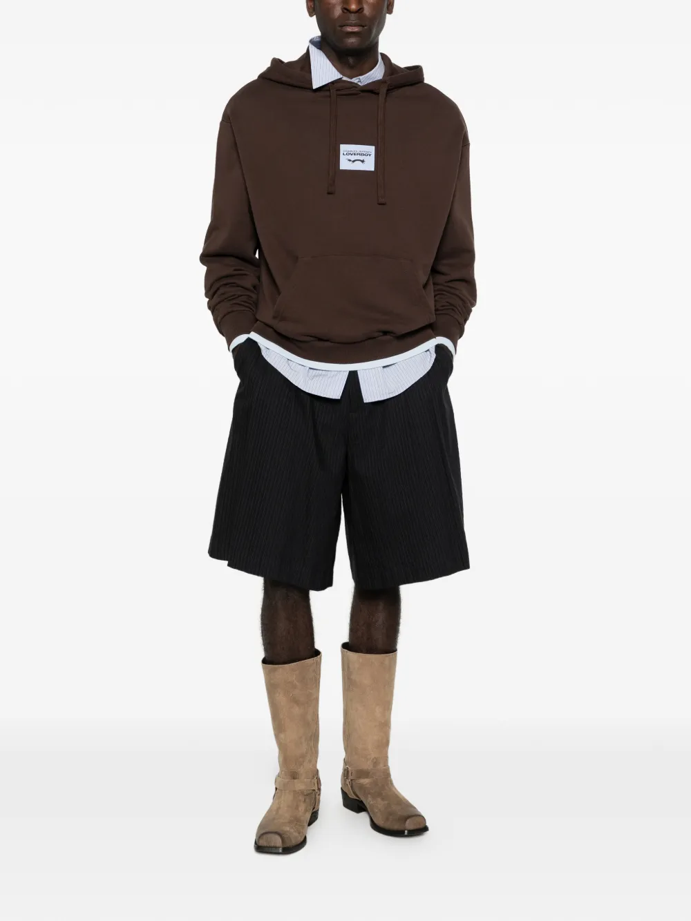 Charles Jeffrey Loverboy Hoodie met konijnenoren Bruin