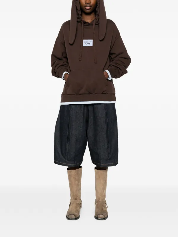 Charles Jeffrey Loverboy rabbit-ear Hoodie | Brown | FARFETCH
