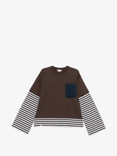 Charles Jeffrey Loverboy Long sleeve 2-in-1 tee with knit patch