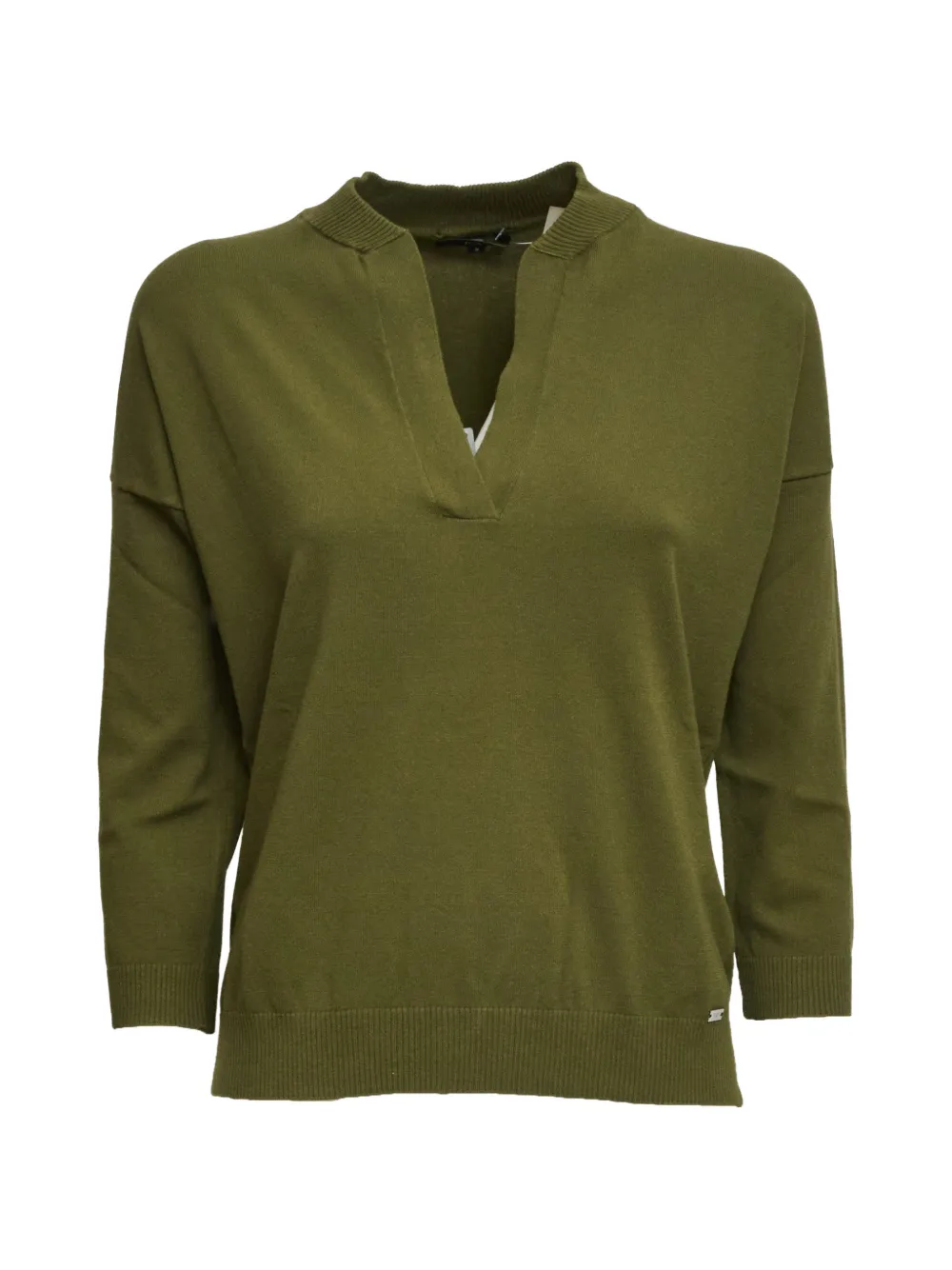 Fay ribbed V-neck sweater - Verde