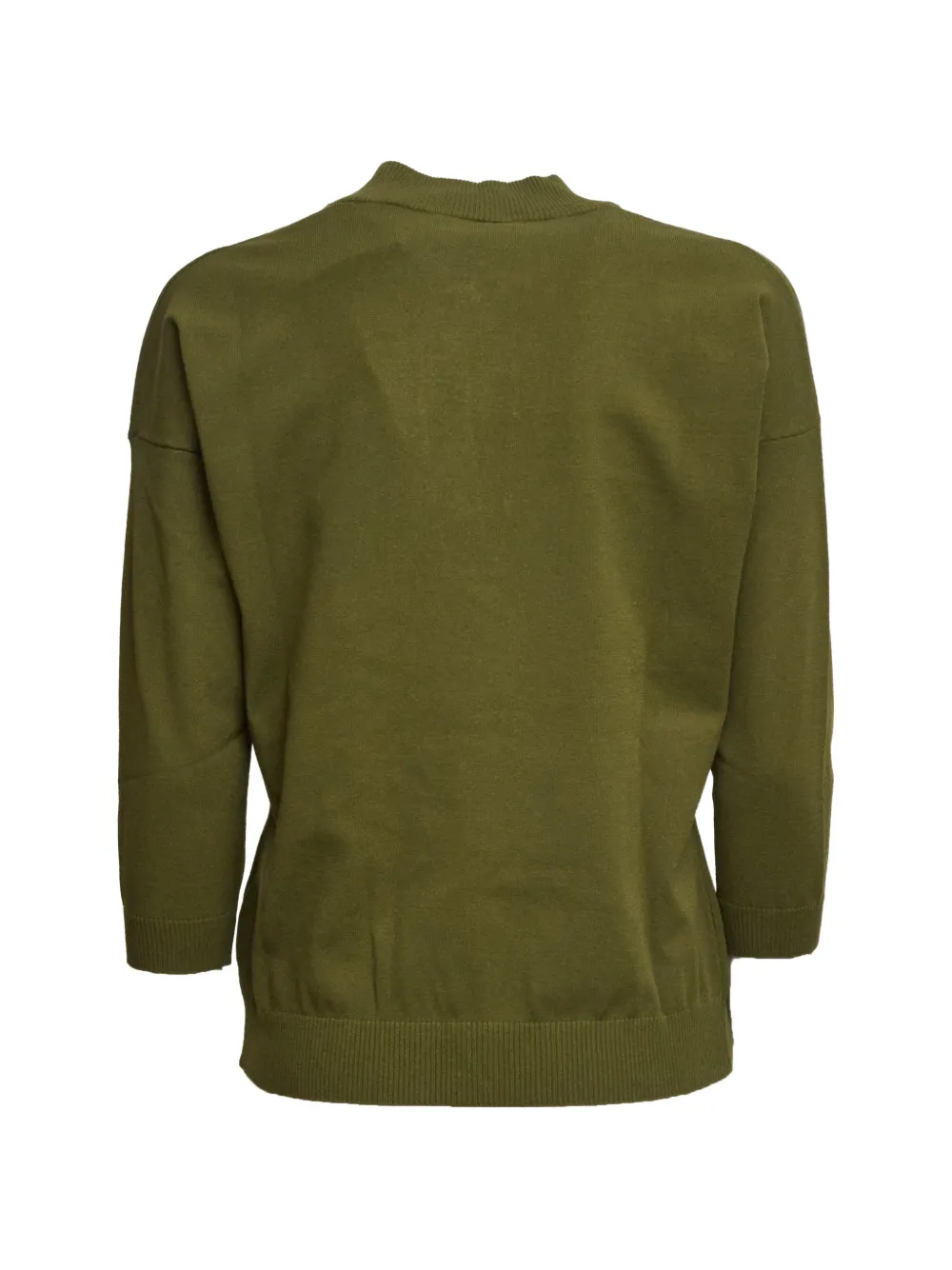  Fay Ribbed V-neck Sweater - Green 