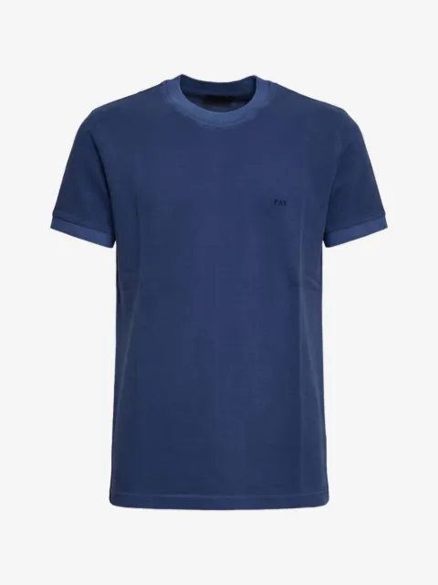 Fay piqué embroidered T-shirt