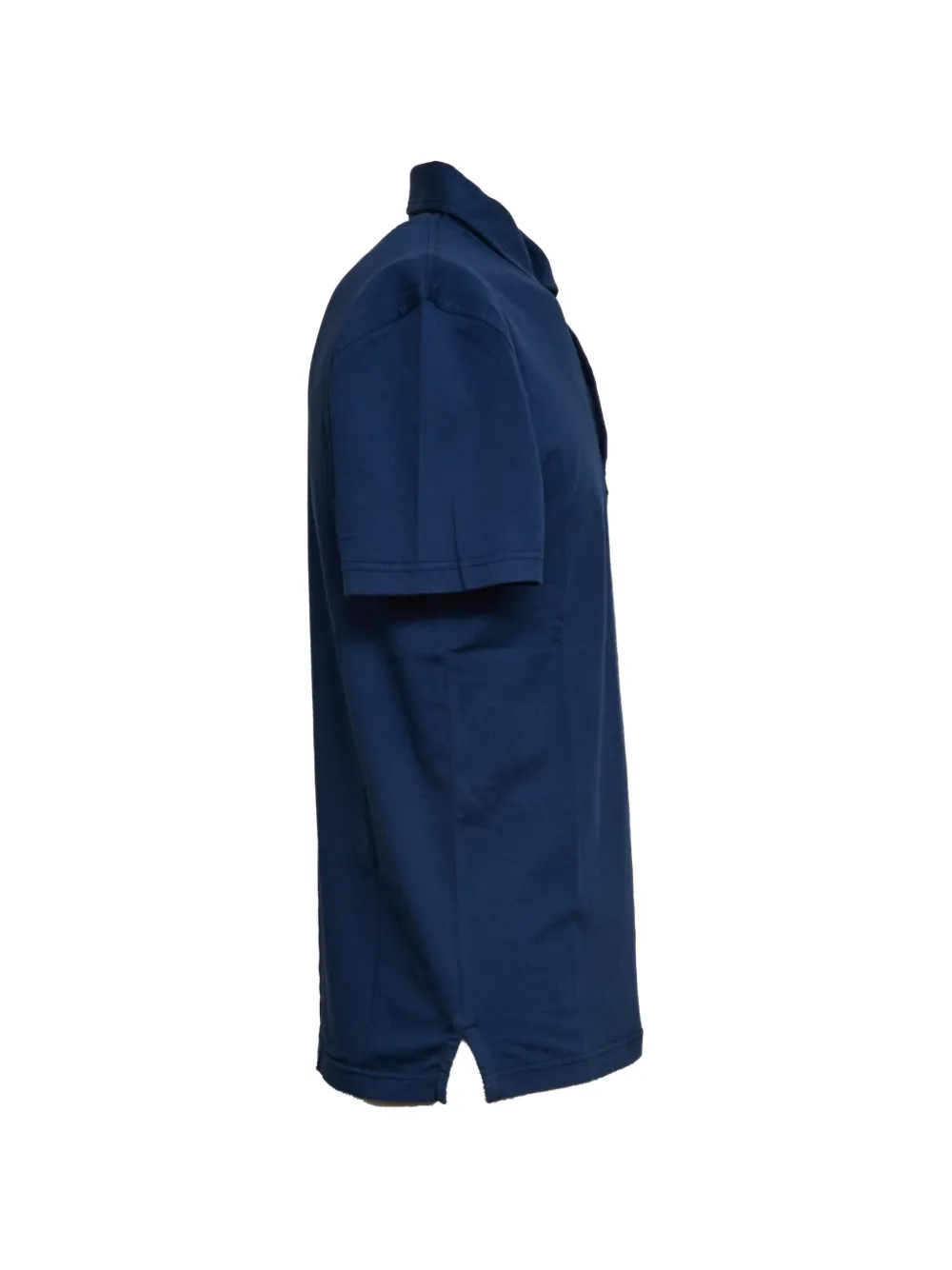 Fedeli Katoenen poloshirt met parelmoer knopen Blauw