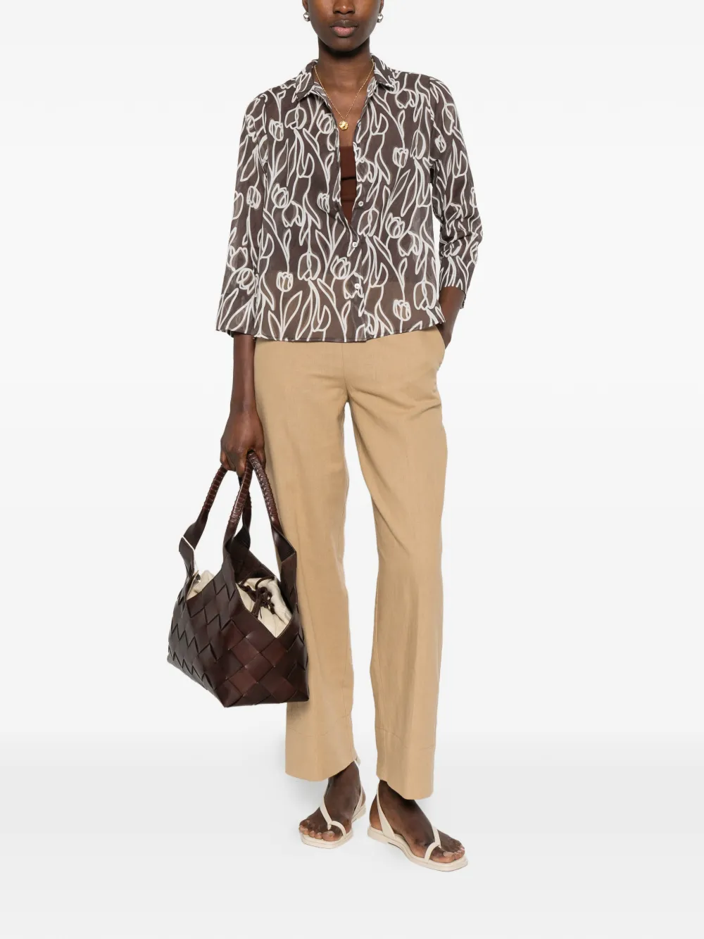  Why Ci Elasticated-waistband Trousers - Neutrals 