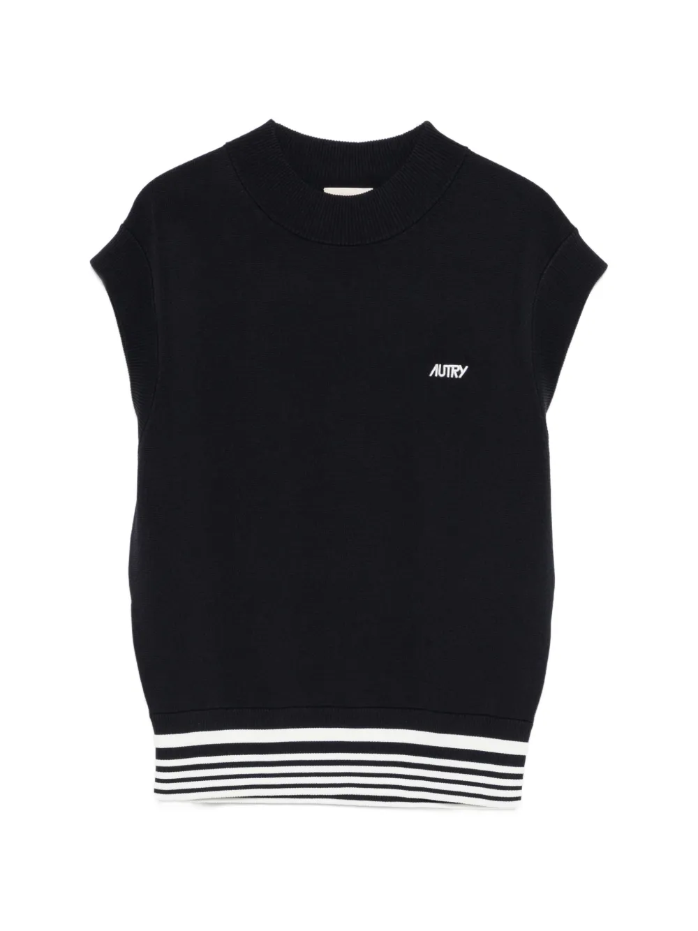 Autry stripe-detailed vest - Blu