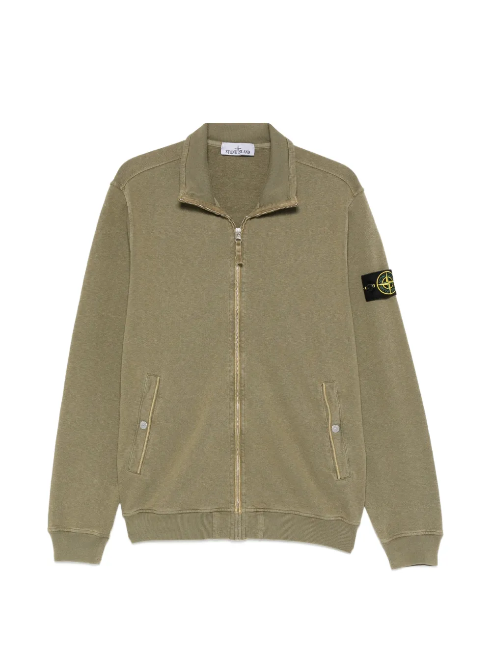 Stone Island zip pocket sweatshirt - Grün