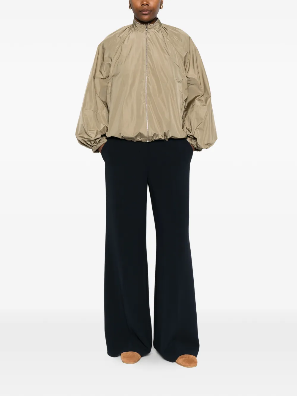  Fabiana Filippi Gathered Full-zip Jacket - Green 