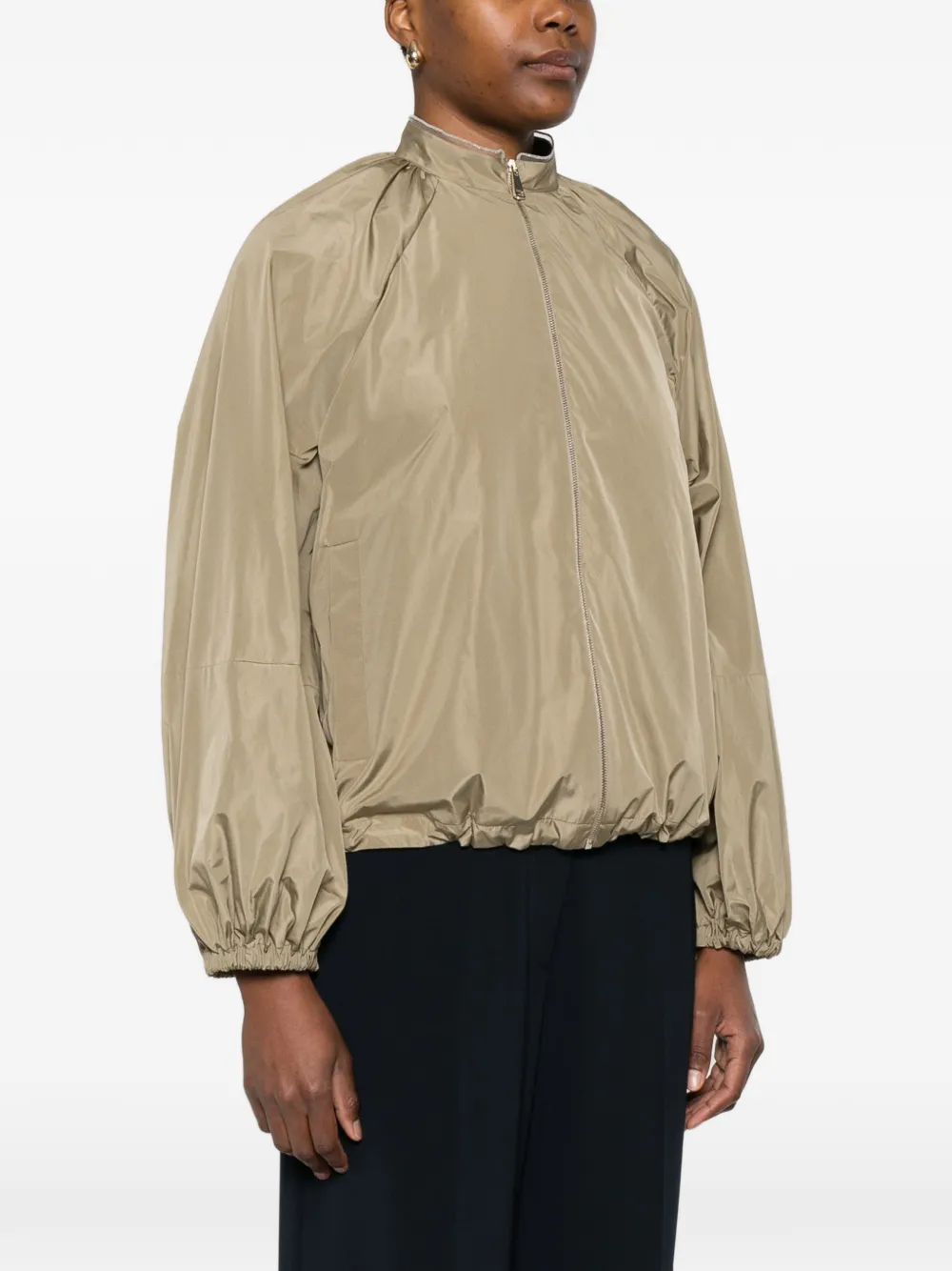  Fabiana Filippi Gathered Full-zip Jacket - Green 