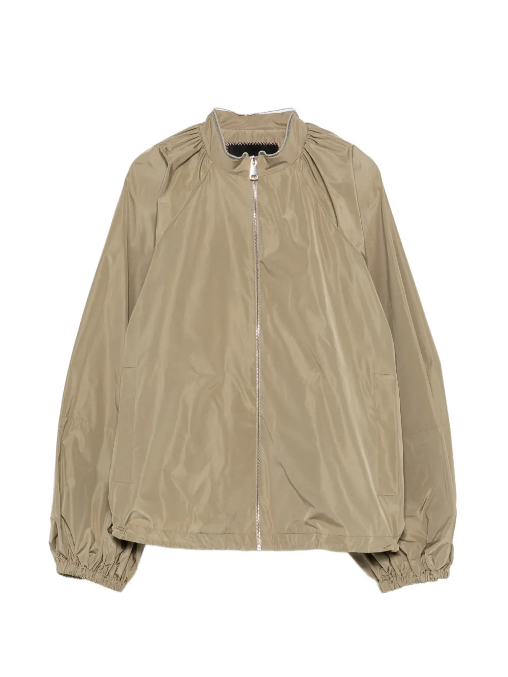 Fabiana Filippi gathered full-zip jacket - Verde