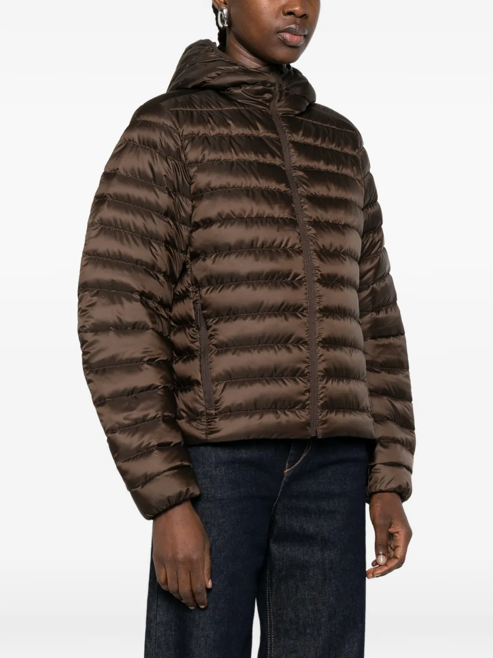  Canada Goose Hooded Quilted Jacket - Brown 