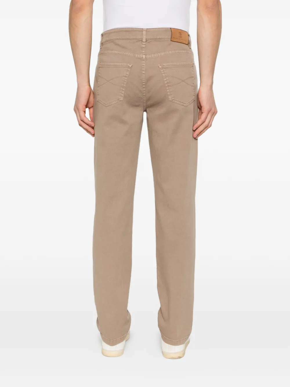 Brunello Cucinelli Jeans met vijf zakken Beige