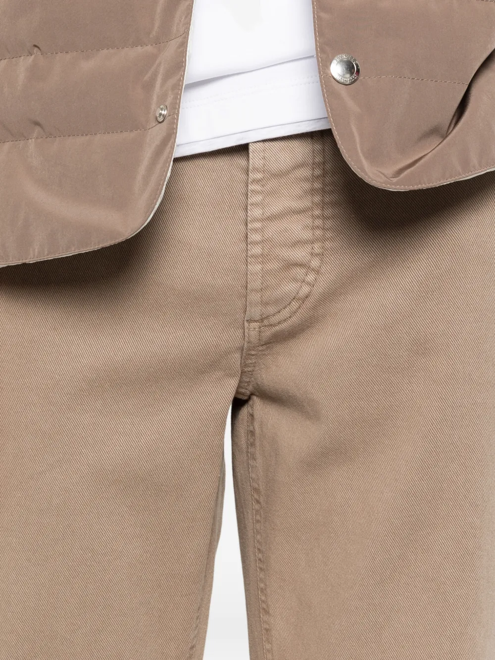 Brunello Cucinelli Jeans met vijf zakken Beige