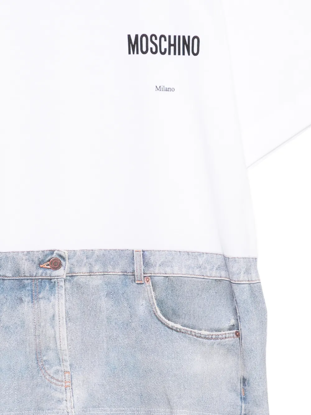 Moschino Kids T-shirt met logoprint Wit