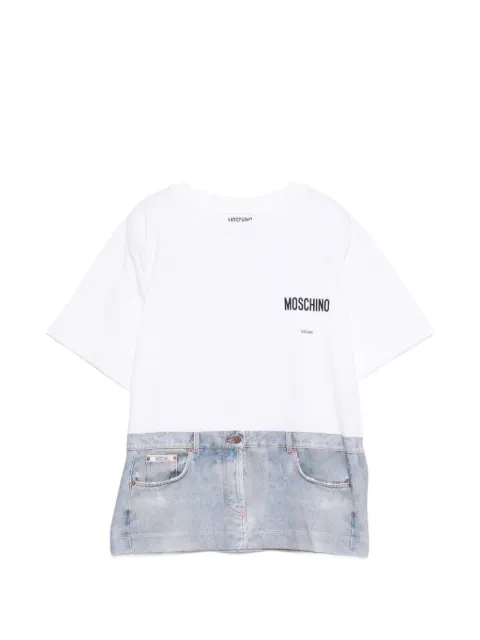 Moschino Kids playera con logo estampado