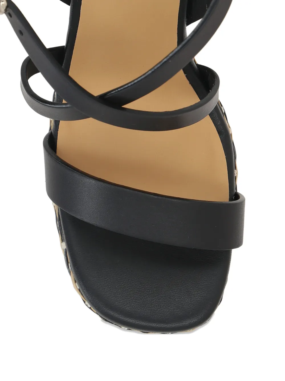 Castañer Felisa sandalen met plateauzool en kruisbandjes Zwart