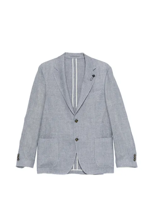 Lardini button linen blazer