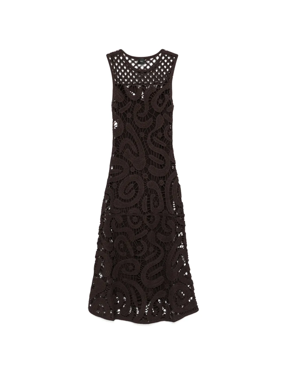 PINKO crochet midi dress - Marrone