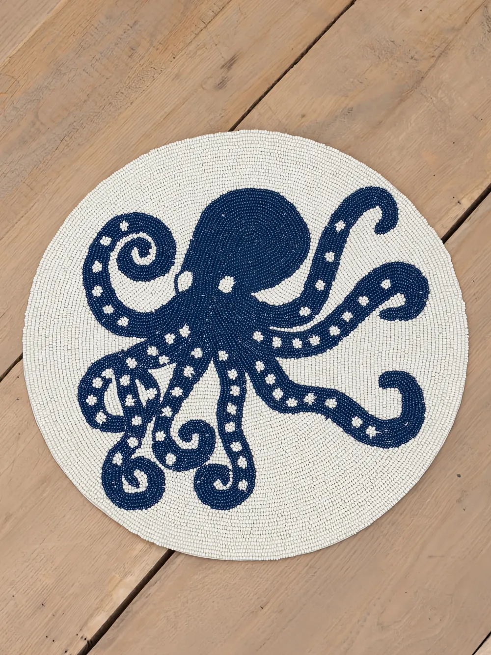  Chehoma Octopus-motif Beaded Placemat (set Of Two) - Neutrals 