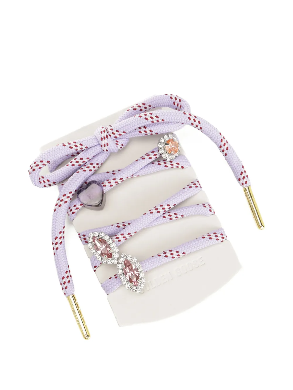 Golden Goose heart-charm shoelaces - Violett