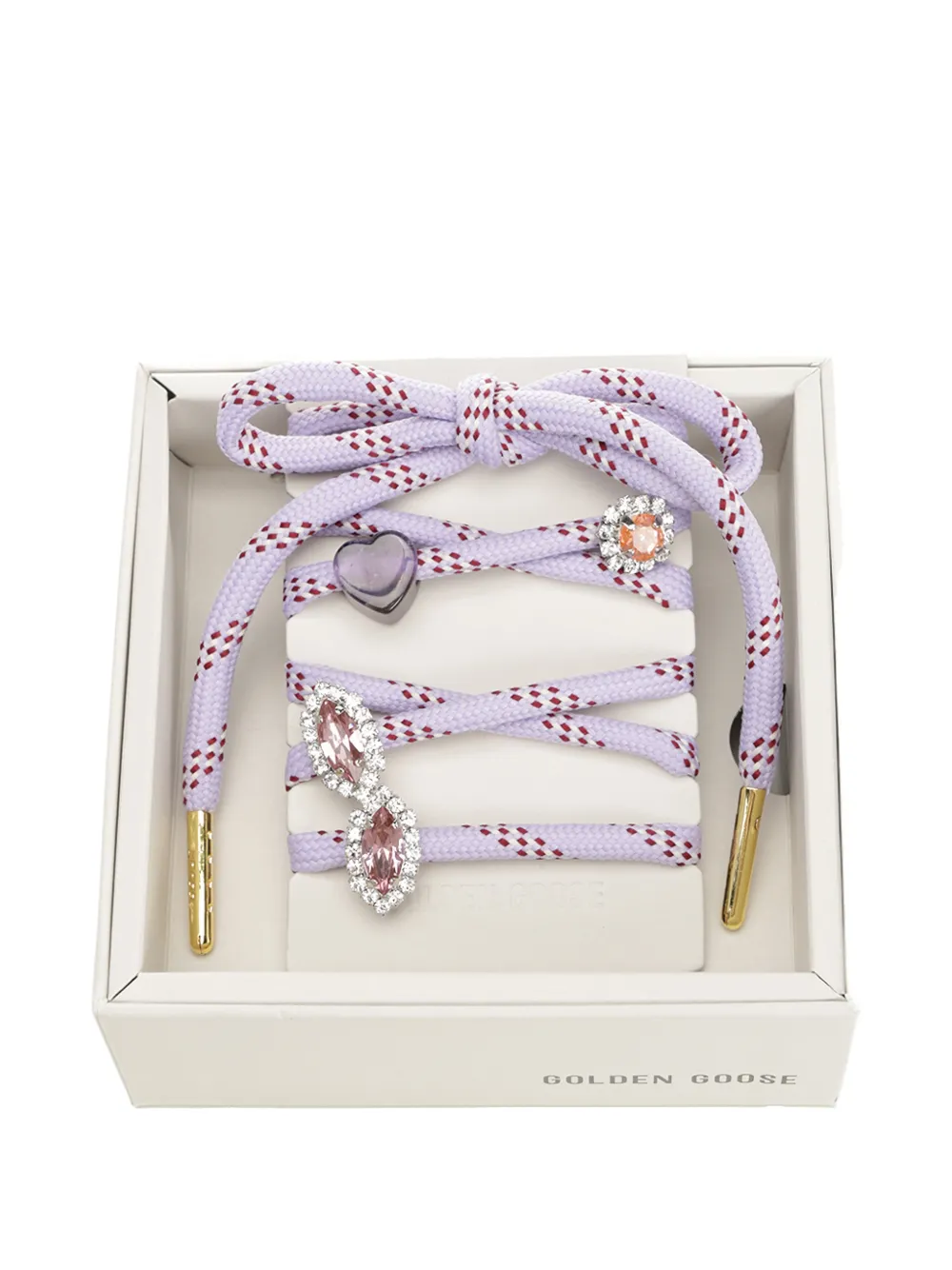 Golden Goose Schoenveters met hartbedel Paars