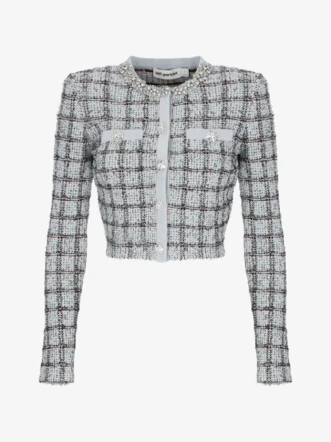 Self-Portrait Cardigan mit Karomuster