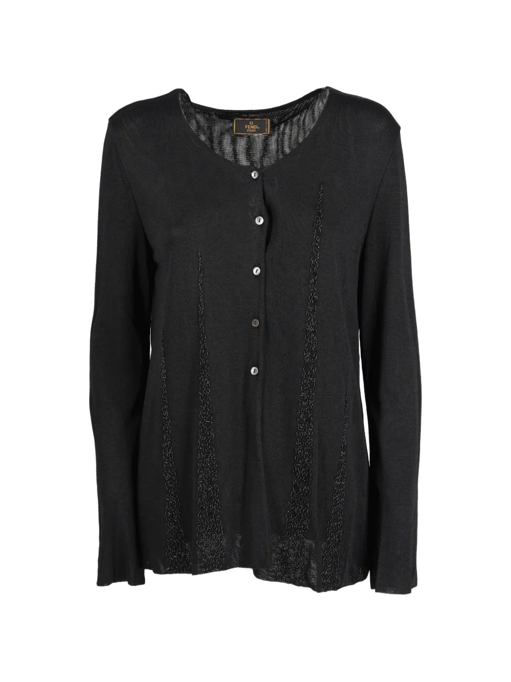 Fendi Pre-Owned beaded cardigan - Nero