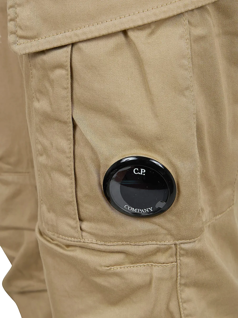 C.P. Company Cargo broek met logo-label Beige