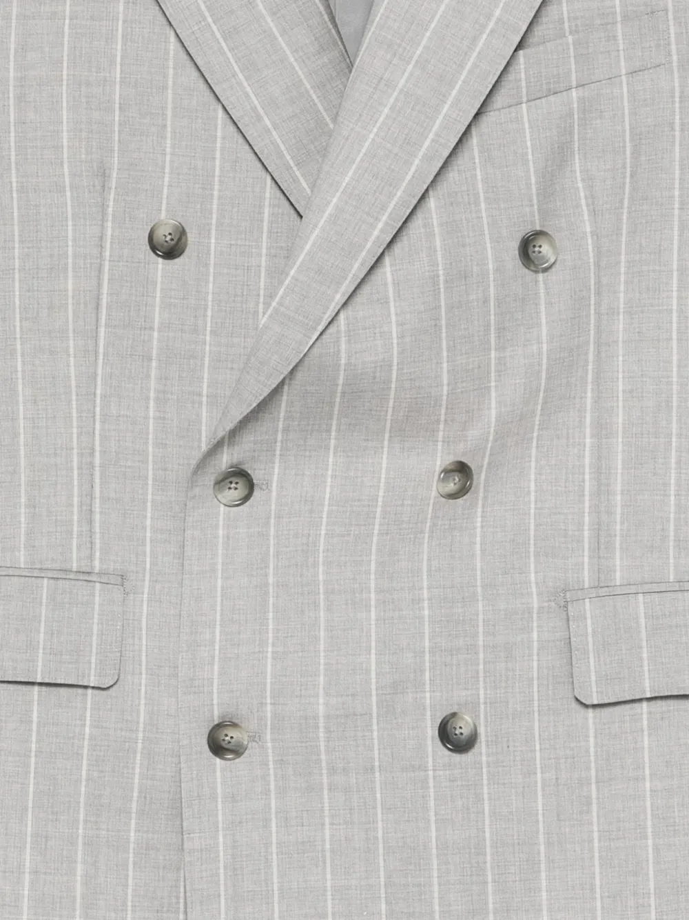 Tagliatore Blazer met krijtstreep en dubbele rij knopen Grijs