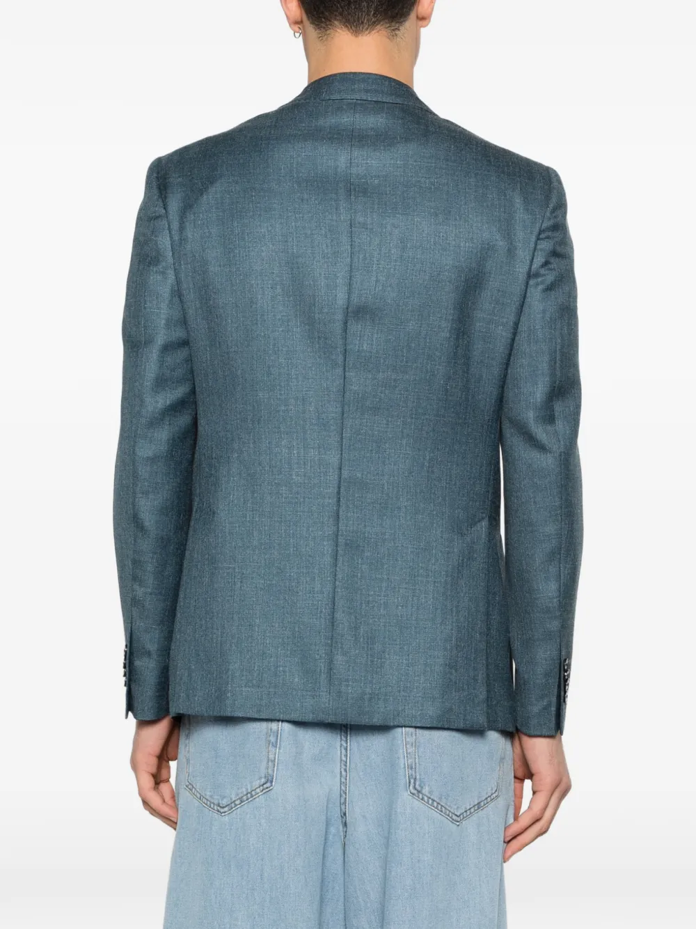 Luigi Bianchi Blazer met enkele rij knopen Blauw