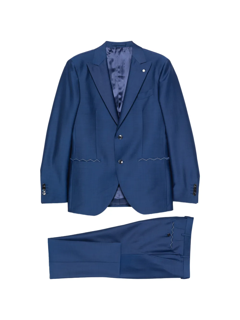Luigi Bianchi notched-lapel suit - Blu