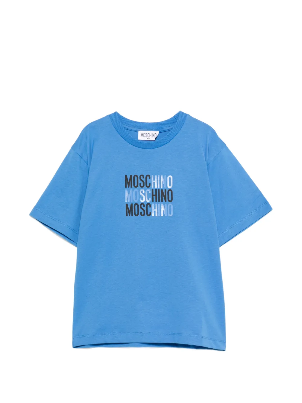 Moschino Kids logo-print T-shirt - Blu