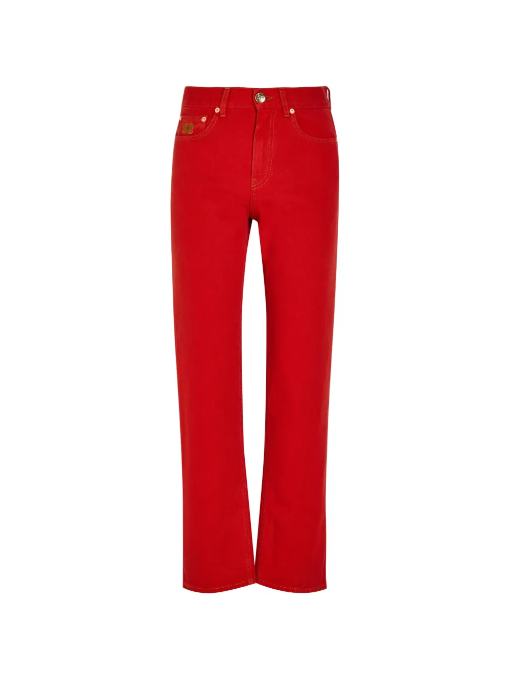 Blazé Milano logo-embroidered straight-leg jeans - Rosso