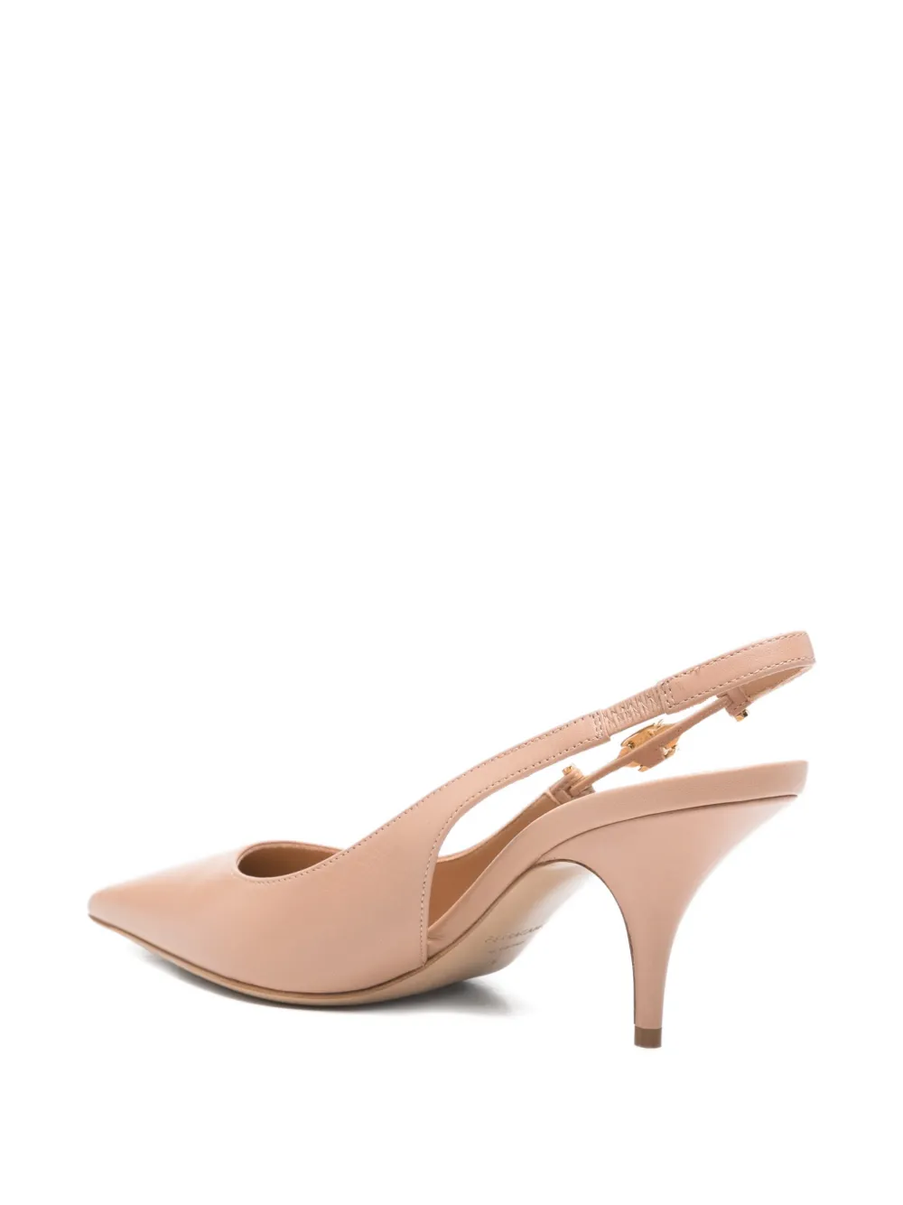 Ferragamo Slingback pumps met puntige neus Beige