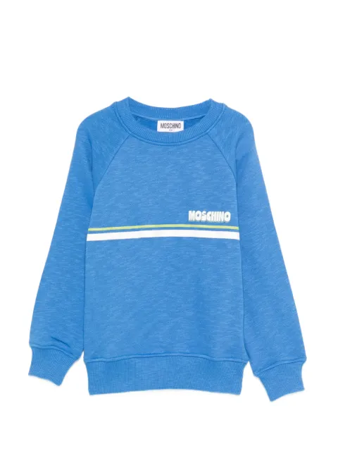 Moschino Kids logo-print ribbed sweatshirt