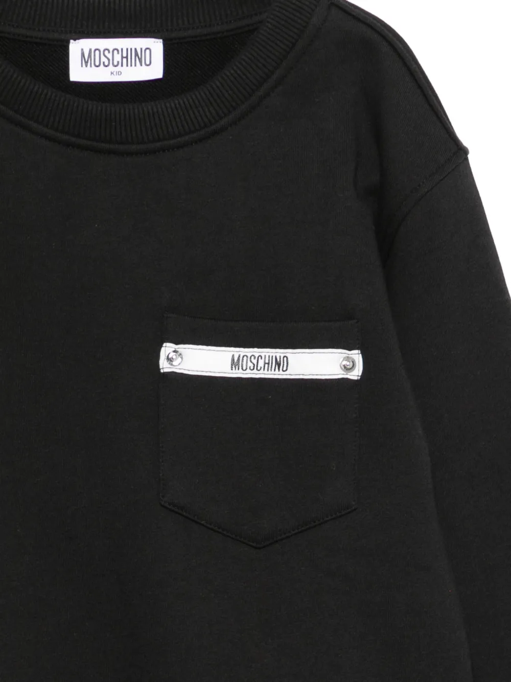 Moschino Kids Sweater met borstzak Zwart