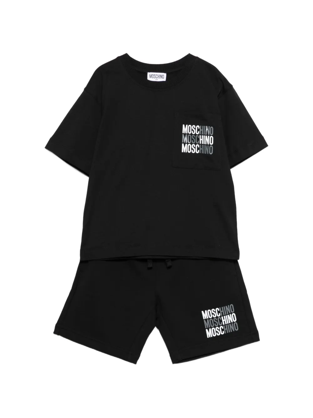 Moschino Kids logo-print tracksuit set (set of two) - Nero