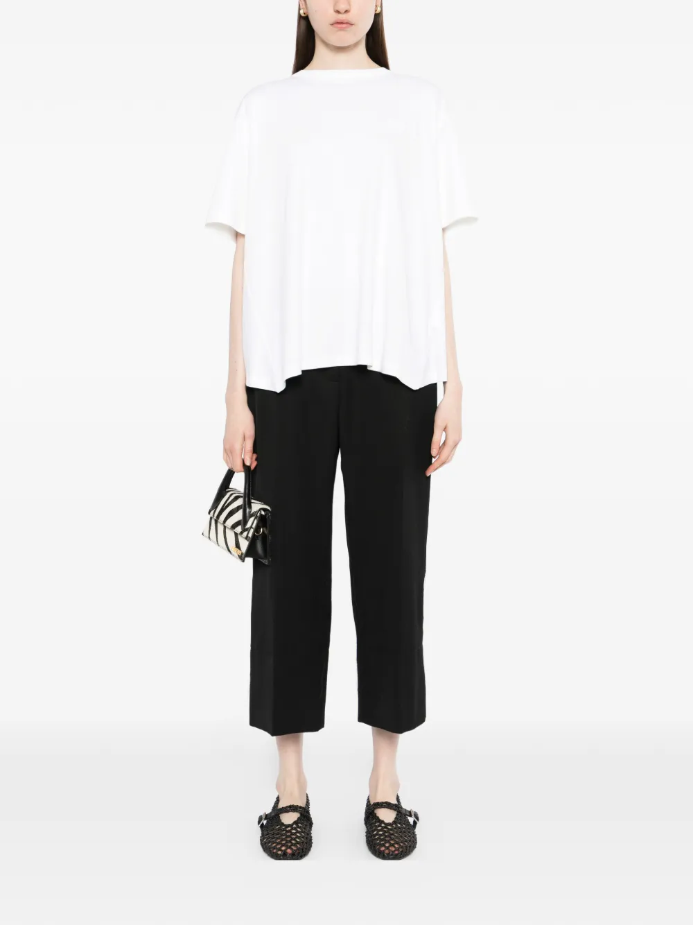 Jacquemus Geplooid T-shirt Wit