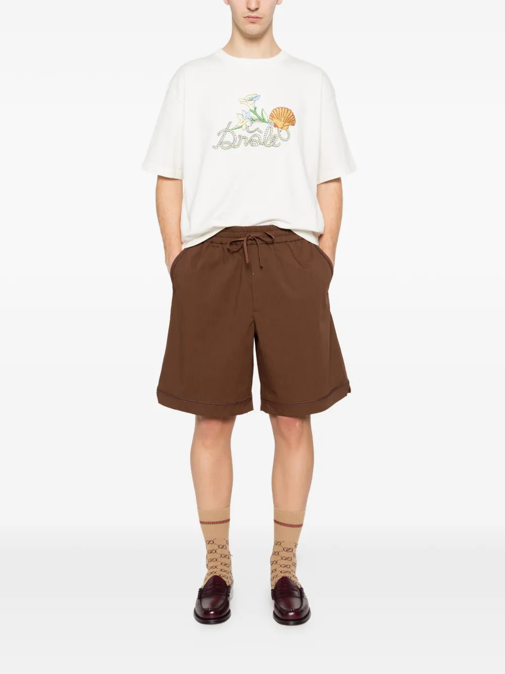 Drôle De Monsieur Shell T-shirt Wit