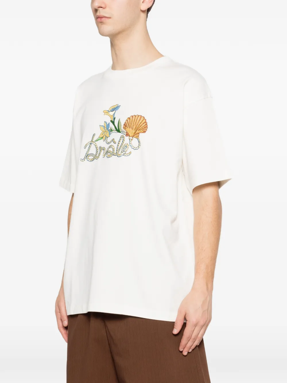 Drôle De Monsieur Shell T-shirt Wit