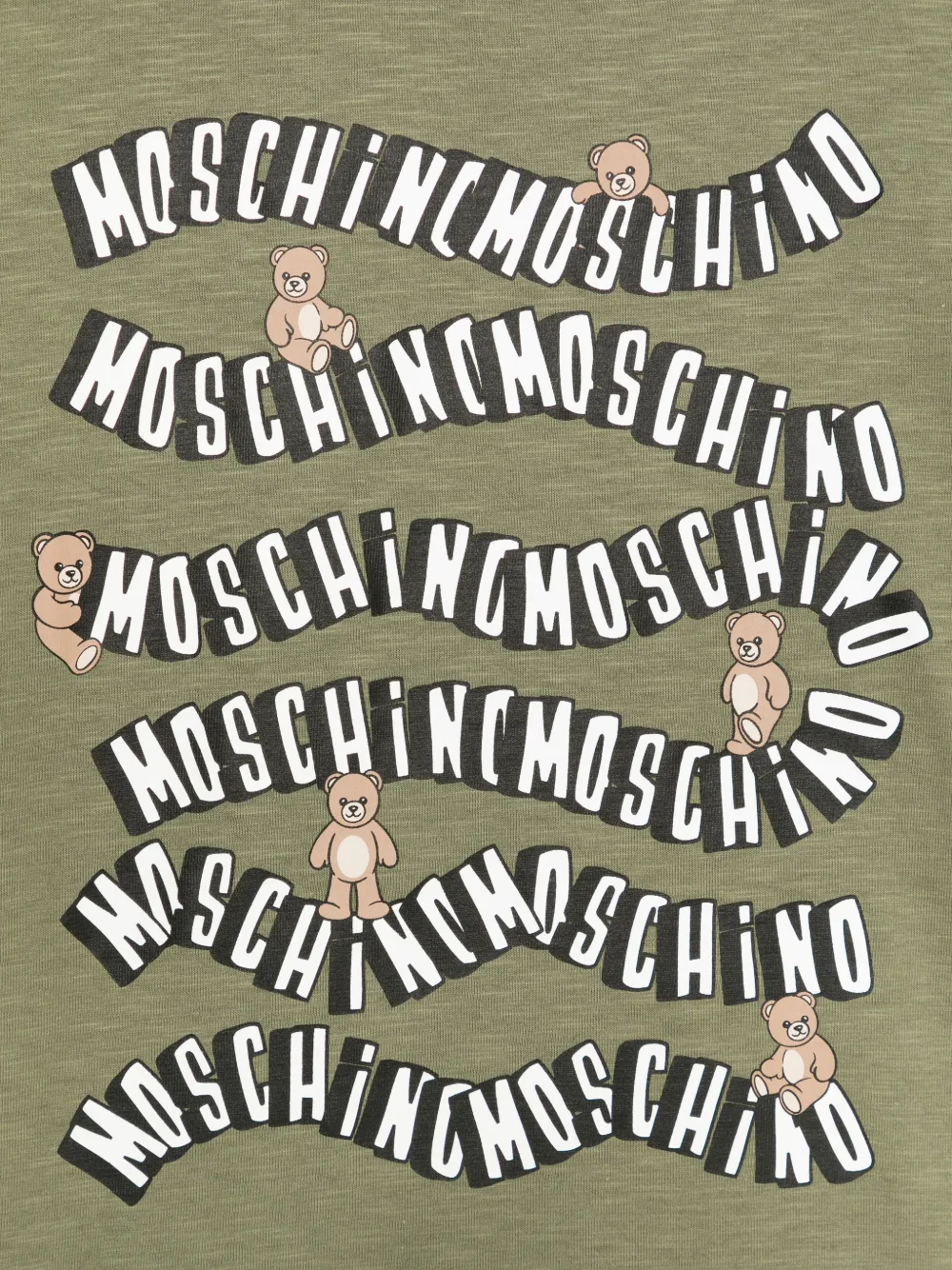 Moschino Kids T-shirt met teddybeerprint Groen
