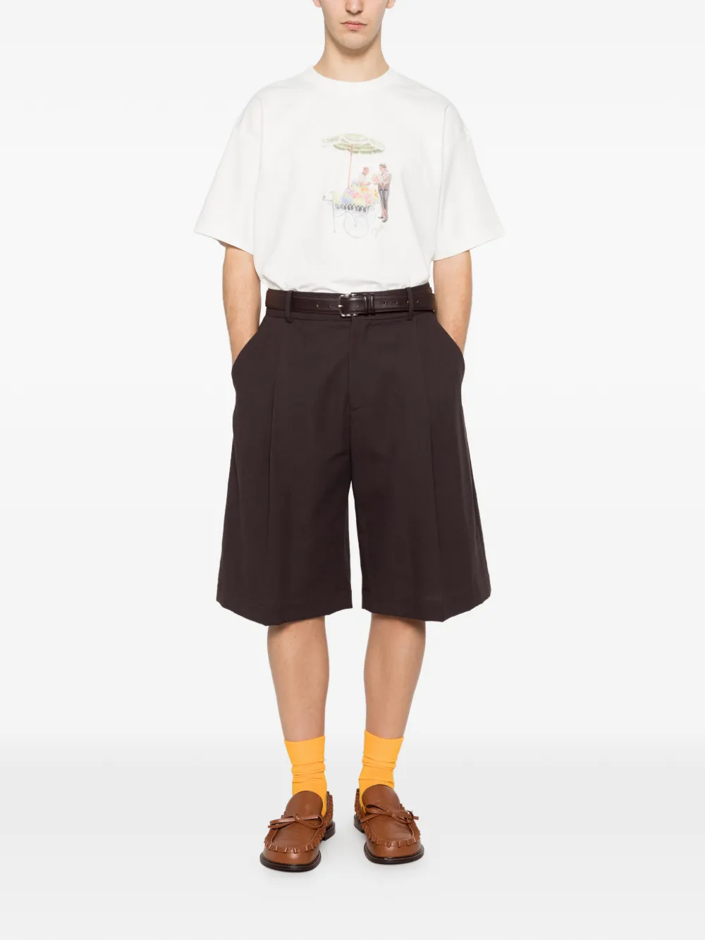 Drôle De Monsieur Fleuriste T-shirt Wit