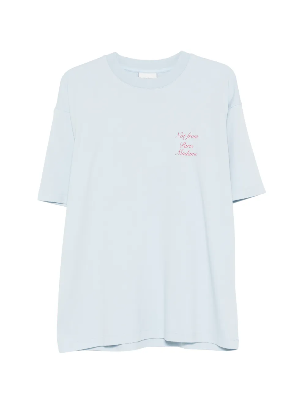 Drôle De Monsieur Slogan Calligraphy round-neck T-shirt - Blu