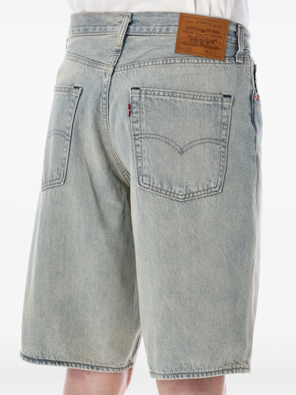 Levi's 478 baggy denim shorts Blauw