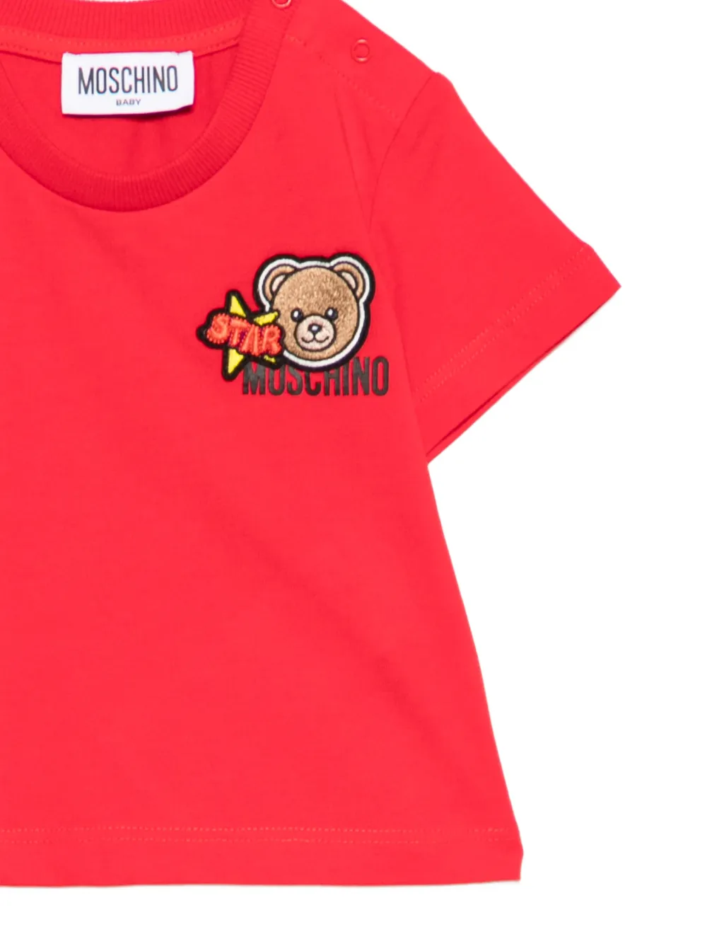 Moschino Kids T-shirt met sterapplicatie Rood